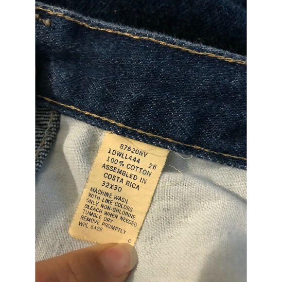 Vtg 80s Rustler wide leg dark wash flare jeans 28.5" dark denim casual everyday - Picture 10 of 11